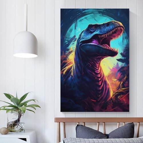 Tyrannosaurus TRex Dino - Decorazione da parete per cameretta dei bambini, 30 x 45 cm