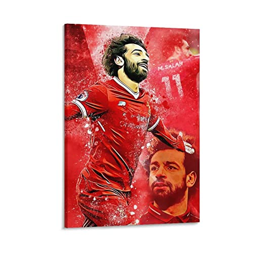 Peinture Mohamed Salah sur toile 50x70cm pour raviver un mur blanc vide