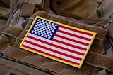 Large 3x5 Inch Color Tactical Us USA Flag (hook/loop) Patch
