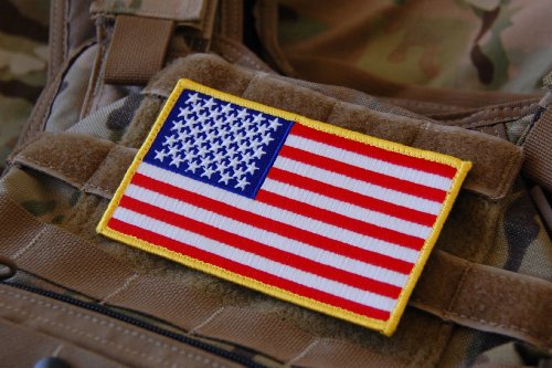 Large 3x5 Inch Color Tactical Us USA Flag (Hook/Loop) Patch