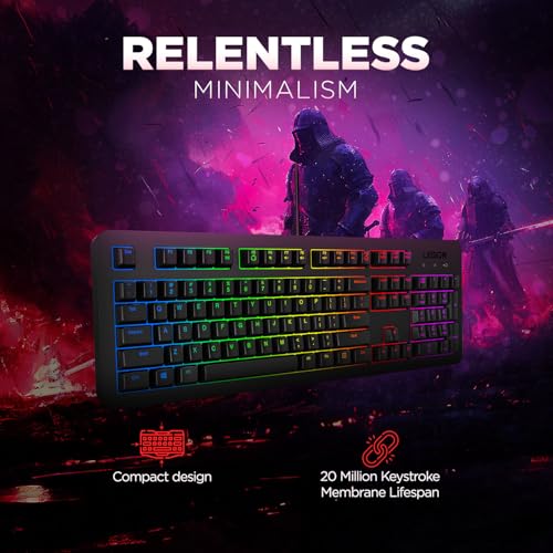 Lenovo Legion K 300 RGB Gaming Keyboard, 16.8 Million Colors, 5 Zone Programmable RGB | Anti Ghosting | Upto 20 Million Keypresses | Customizable | USB 2.0 Interface |3 Year Warranty | Black Lenovo Legion K 300 RGB Gaming Keyboard, 16.8 Million Colors, 5 Zone Programmable RGB | Anti Ghosting | Upto 20 Million Keypresses | Customizable | USB 2.0 Interface |3 Year Warranty | Black
