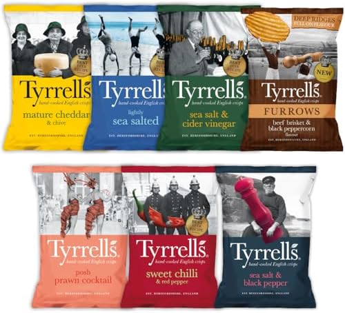 Tyrrells Crisps Mixed Case | 7 Flavours | Case of 24