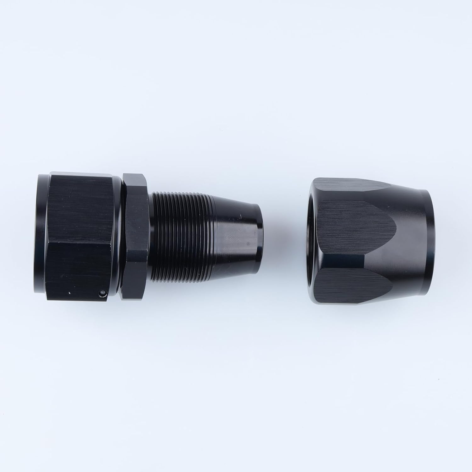 AC PERFORMANCE -20 AN Straight Swivel Hose End Fitting Aluminum Black