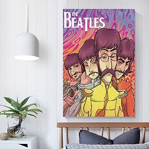Poster de bande britannique The Beatles à suspendre – Décoration murale rétro – 30 x 45 cm - Les Beatles, Paul McCartney, John Lennon, RIngo Starr, George Harrison Poster de bande britannique The Beatles à suspendre - Décoration murale rétro - 30 x 45 cm – Image 6