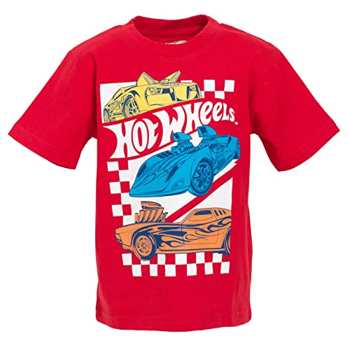 Hot Wheels Toddler Boys' 2-Pack Racing T-Shirts Grey and Red 5T - image 2