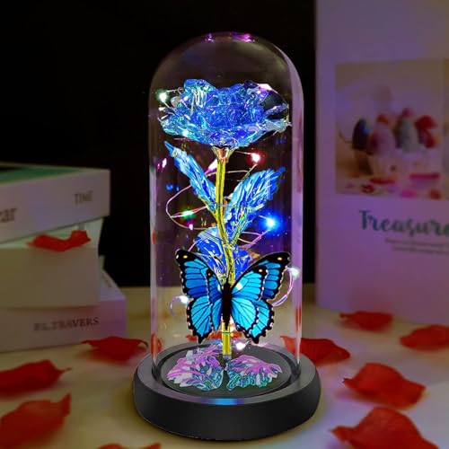 Regalos de cumpleaños para mujeres rosa eterna brillante amor de madre 2