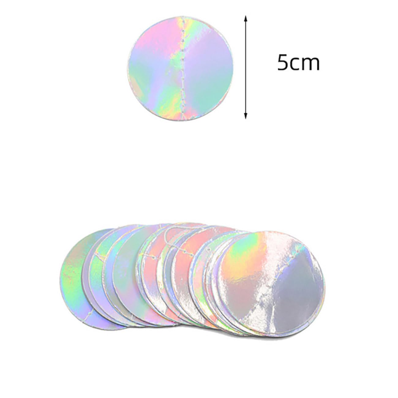 4 Ghirlande Iridescenti Appese - 13 Piedi Cadauna, Cerchi Di Carta Glitterata - Per Matrimoni, Compleanni - Foto 6