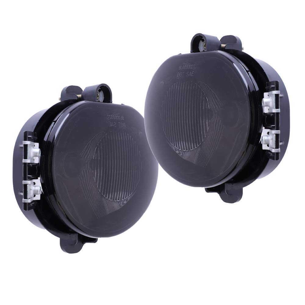 Fog Lights 12V 55W 9006 (HB4) Halogen Lamp Bulb Compatible with 2003-2009 Dodge Ram 2500/3500 Smoked Lens