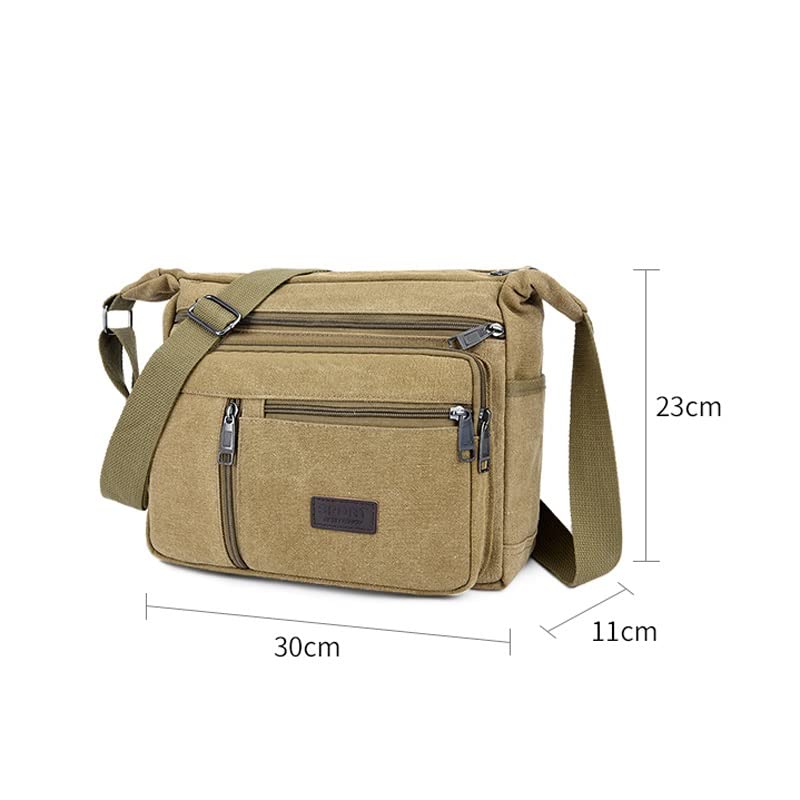 Canvas Crossbody Shoulder Bag Men Zipper Casual Travel Messenger Pack Male Shoulder Sling Working Bags Bookbag Briefcase2
