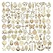 GXGM 100 Stück Charms Anhänger, zum Schmuck Basteln, Gemischte Anhänger Kette und Vintage Aesthetic, Armbänd Ohrringe Halskette,gold Armband günstig Kaufen-GXGM 100 Stück Charms Anhänger, zum Schmuck Basteln, Gemischte Anhänger Kette und Vintage Aesthetic, Armbänd Ohrringe Halskette,gold