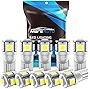 Marsauto 194 LED Light Bulb 6000K 168 T10 2825 5SMD LED Replacement Bulbs for Car Dome Map Door Courtesy License Plate Lights (Pack of 10)