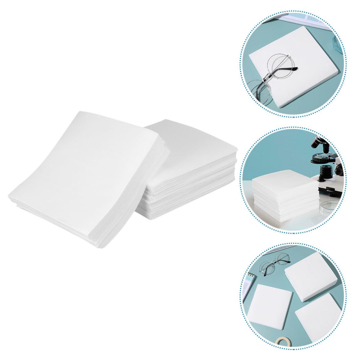 Cabilock 600 Pièces Lingettes Nettoyantes Cellulose Non Pelucheuses Sèches Poussière pour Nettoyage Démaquillage Blanches