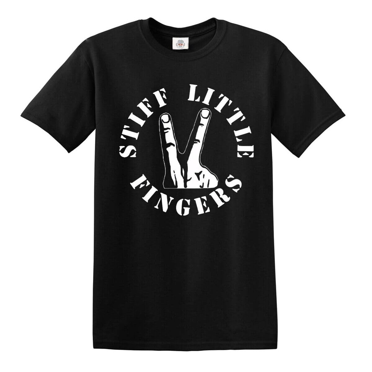 Punk Skull Biker Glam Rock Band Irish Punk Stiff Rock Sham T-Shirt Top (Black, 5XL)