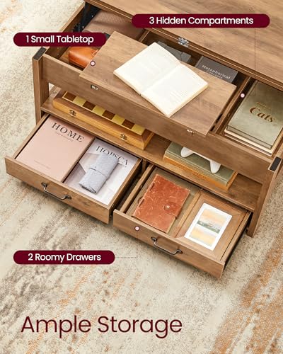 VASAGLE 3-in-1 Lift Top Coffee Table