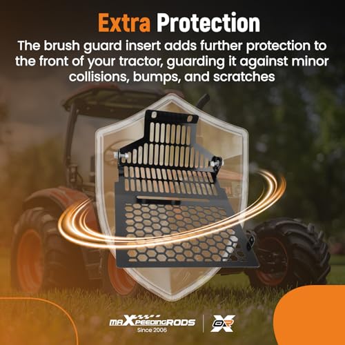 Image of maXpeedingrods Brush Guard Fit for Kubota L2501 L3301 L3901 L4710 MX4800 MX5200 MX5400 MX5800 MX6000 Tractor - Grille Guards