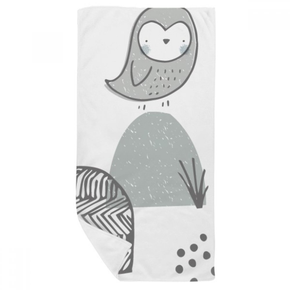 Serviette de bain doux oiseau herbe multicolor 35X70Cm gant de toilette style nordique