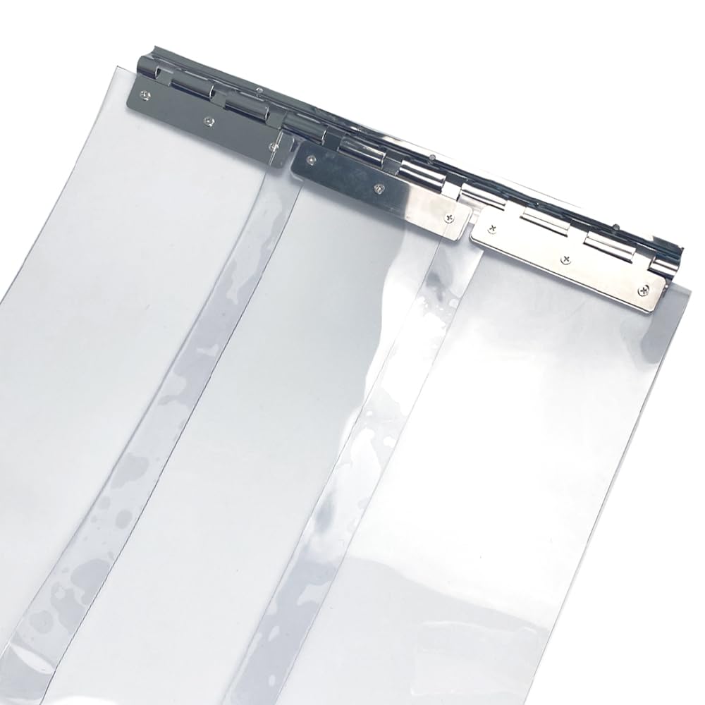 kalwason Strip Curtain Kit with Hardware, 6PCS Clear PVC Strip Door Curtain