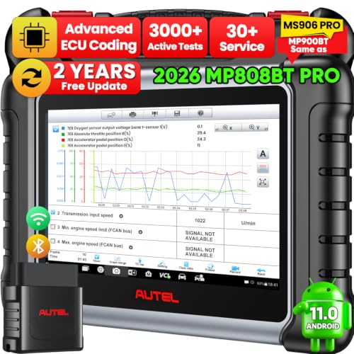 Autel MaxiPRO MP808BT PRO, 2026 ECU C0ding Scanner w/ 2-Year Update...