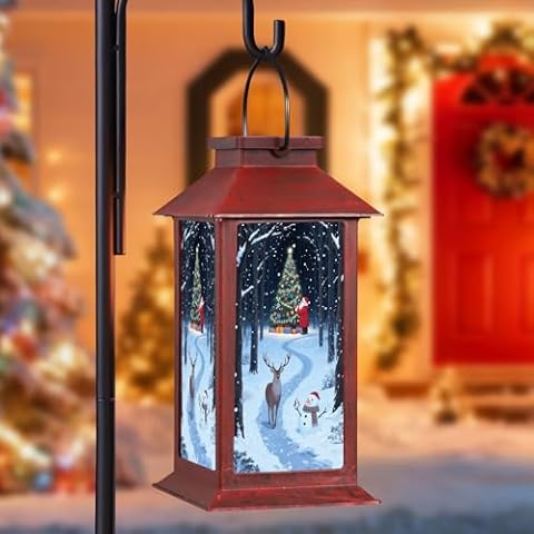 Christmas Decorations,Solar Lanterns with Snowman Outdoor Waterproof Decorative Lights for Christmas Gifts for Women, Mom,(Snowman and a Deer) Cover