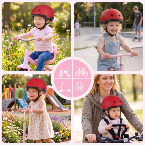 Image of Toddler Helmet, Adjustable Kids Bike Helmet for Ages 1-3-8