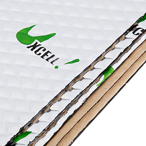 Uxcell 25Pcs 80Mil 26.5Sqft Car Sound Deadener Heat Insulation Mat Butyl Pad Damping Self Adhesive Deadening Material Door Roof Floor Sound Barrier #TOP7