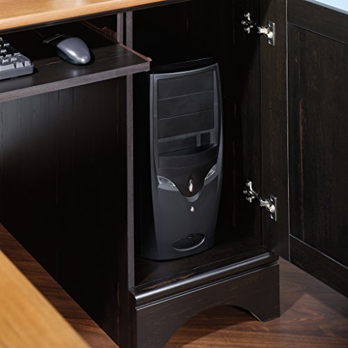 Sauder Harbor View Corner Computer Desk, Antiqued Paint finish