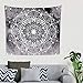 Produktbild O2ECH-8 Nature Details Mandala Design Tapisserie Gedruckt klein Türvorhang - Ethnic Style Muster für Wohnzimmer White 100x150cm