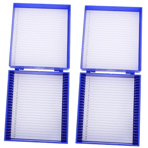 OUNONA 2pcs Slide Box Lab Microscope Slide Holders Terrarium Container Slides for Microscope Microscope Slides for Slide for Microscope Slide Storage Abs