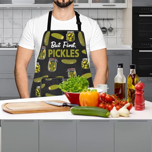 Tablier imperméable de cuisine But First Pickles pour bocaux et conserves - 6
