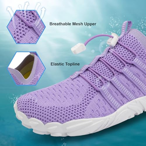 Image of XIHALOOK Athletic Hiking Water Shoes Womens Mens Quick Dry Barefoot for Beach Walking Kayaking Surfing Training
