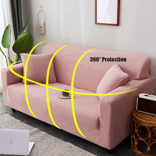 Housse canapé extensible en velours pour angle de salon - 5