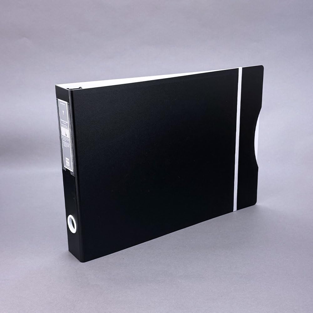 14x11 Landscape Art Portfolio 3-Ring Binder with 75 Heavy Duty Sheet Protectors, 1.5 Inch D-Ring, Archival Safe - Keepfiling