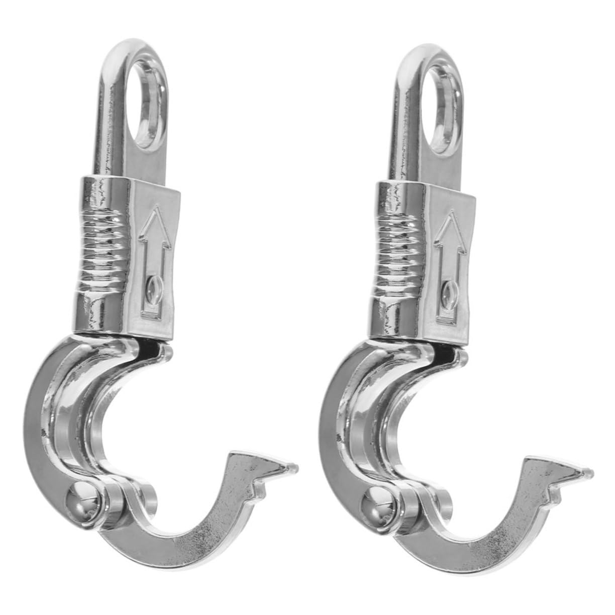 PRETYZOOM 4 Sätze Pferdestellen Haken Clips Seilhaken Hängend Schnappen Schlüssel Reiter S Haken Federkarabinerhaken Metallhaken Seilklemmen Hakennägel Zinklegierung Silber 2 Stück * 4