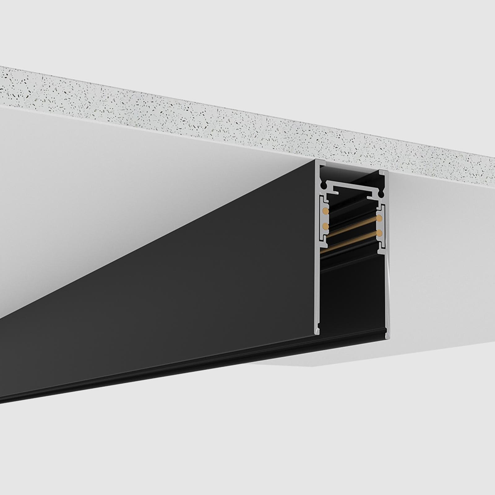 Planetitaly Riel electrificado magnético exterior de techo 2 metros soporte compatible con focos y barras LED track 48V