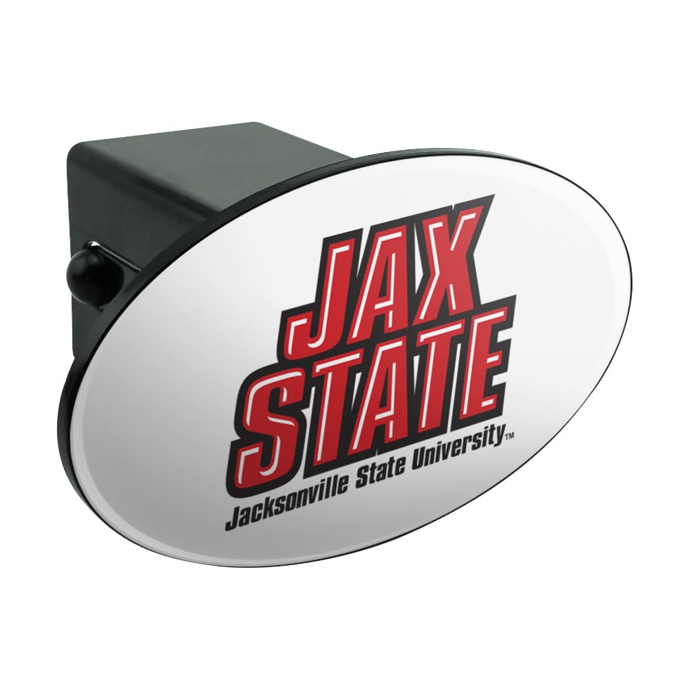 Graphics & More Jacksonville State University Primary Logo Oval Tow Hitch Cover Trailer Plug Insert 2