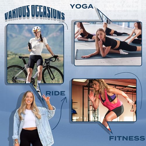 Sundwudu 4 Pack Biker Shorts for Women - 8” High Waist Tummy Control Summer Workout Shorts for Running Yoga Athletic2