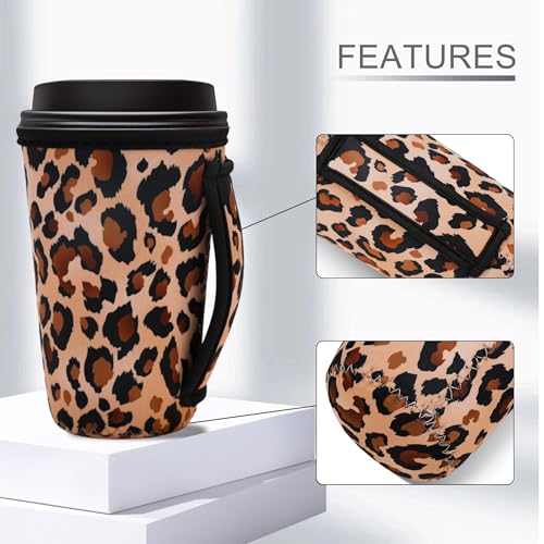Image of 3PCS Reusable Iced Coffee Sleeves, Fits 16-32oz Hot /Cold Drinks