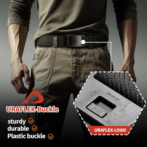 Quick-Release Buckle Nylon Canvas Breathable Military Tactical Men Waist Belt with Plastic Buckle for Teens2