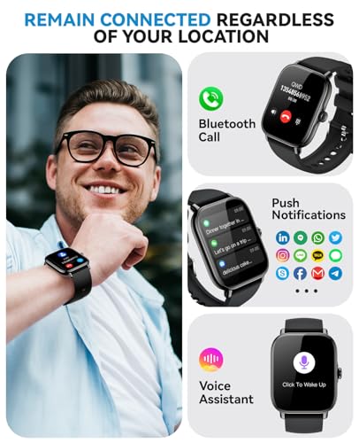 Image of Smart Watch for Women Men- Answer /Make Call, 2025 IP68 Waterproof Fitness Step Tracker Watch with Sleep Monitor /Activity Counter /110+ Sport Mode, Smartwatch for Andriod iPhone iOS Samsung Compatible