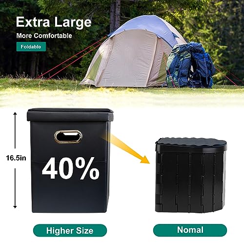 Upgrade XL Portable Toilet for Adults, Extra Large Portable Travel Floding Toilet, Camping Tall Toilets with Lid for Adults and Kids Compact Potty for Car,Hiking,Beach and Camping - Image 6