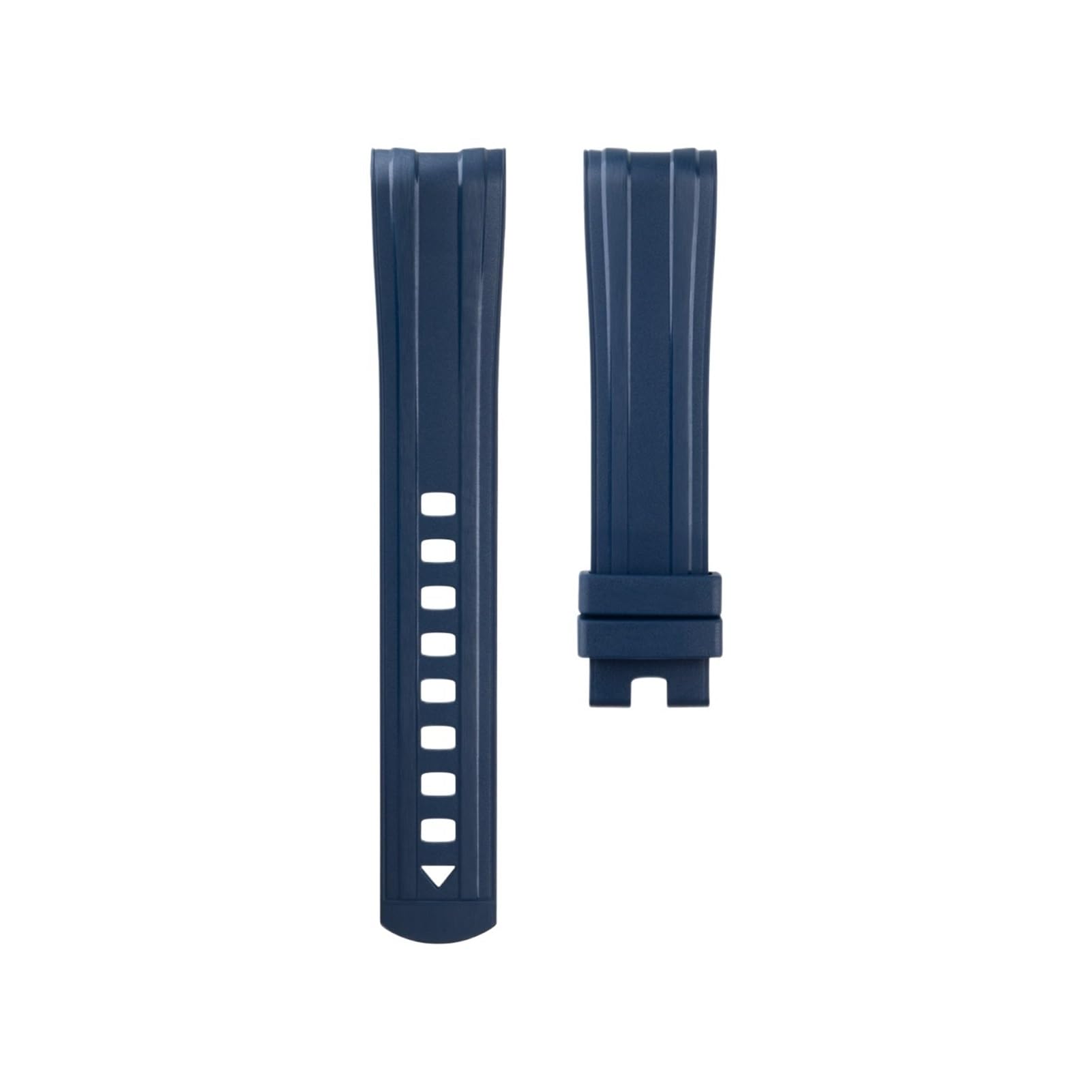 Bracelet caoutchouc FKM 20mm bleu montre Omega Seamaster 300 boucle rose