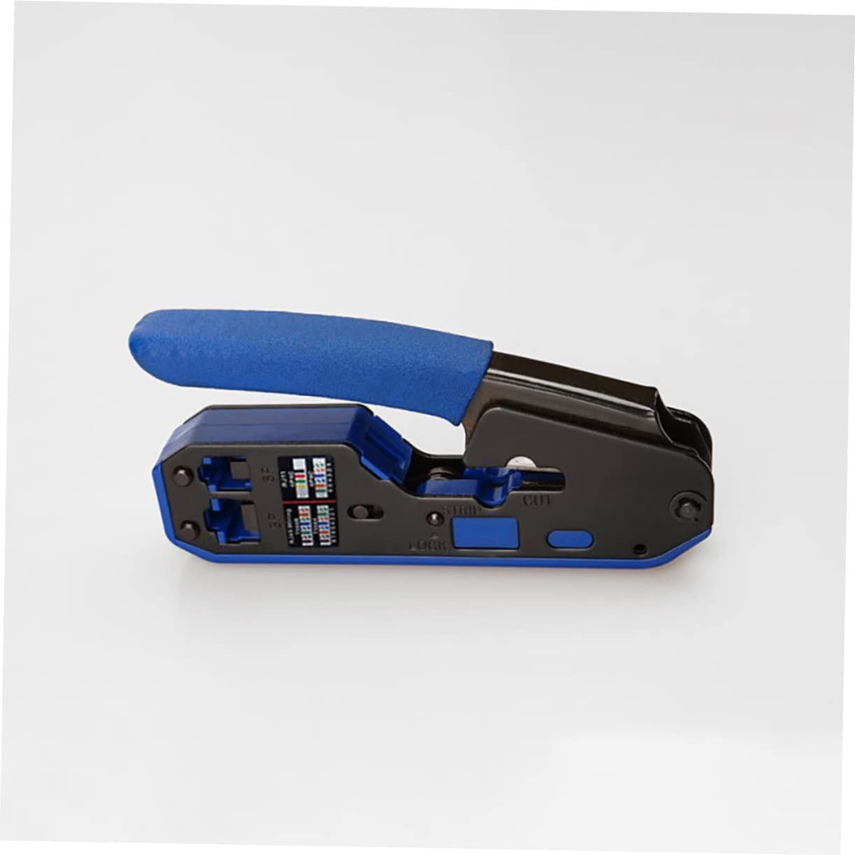 Crimpatrice Rj45 8p/6p per Cat6a Cat6 Cat5e Taglio | Abs e Acciaio, senza Sbavature, Leggera e Facile da Portare, per Connettori 8p8c