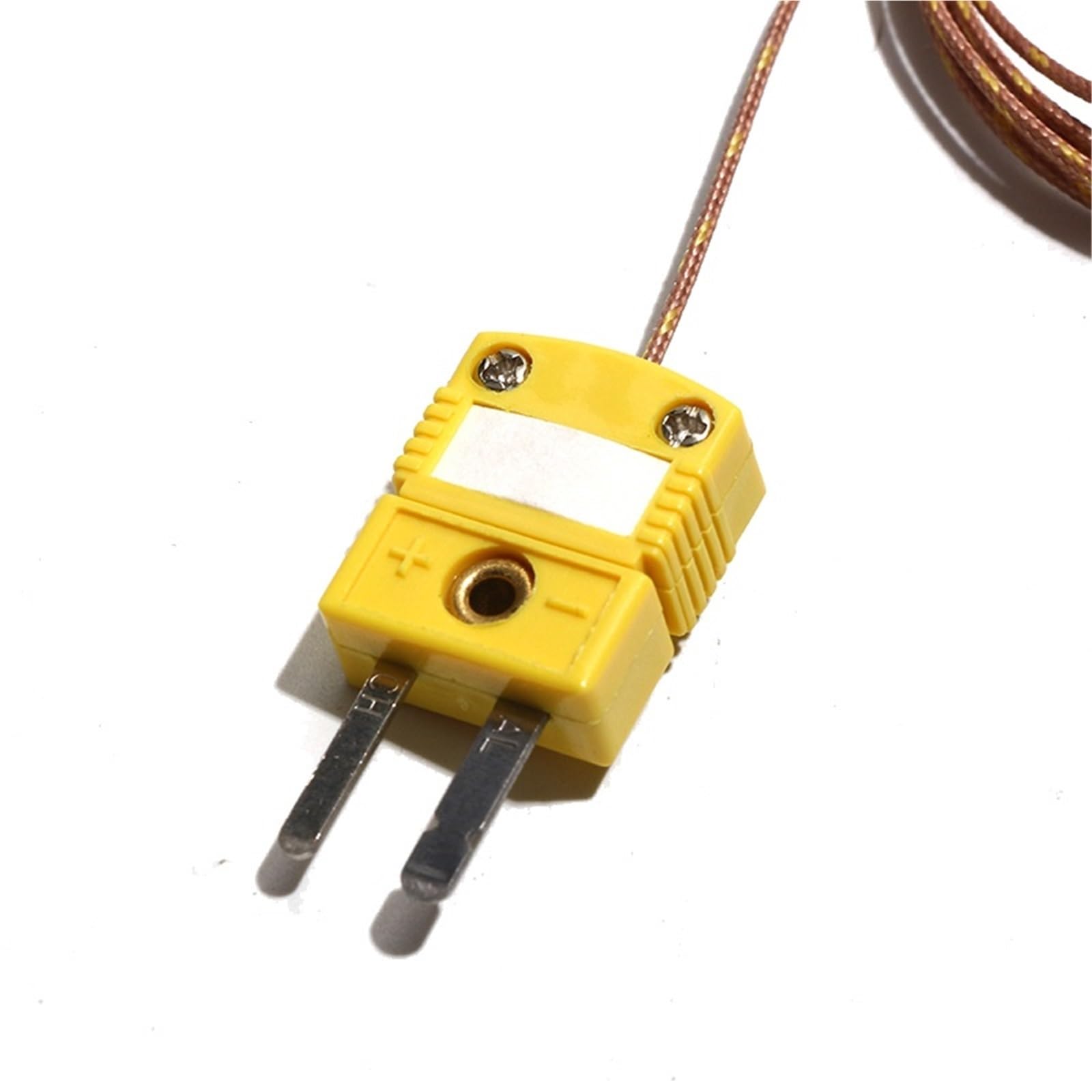 GG-K-30-SLE Sensor de termopar tipo K con enchufe y enchufe, cable de fibra de vidrio de 0,5 m a 5 m, medición de alta temperatura (clase de fibra de 1,5 m)