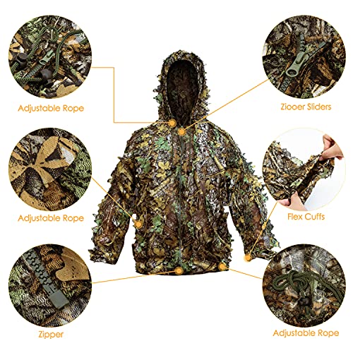 Lylpyhdp Ghillie Suit, Kids Adult 3D Leafy Camouflage Clothing thumb #1