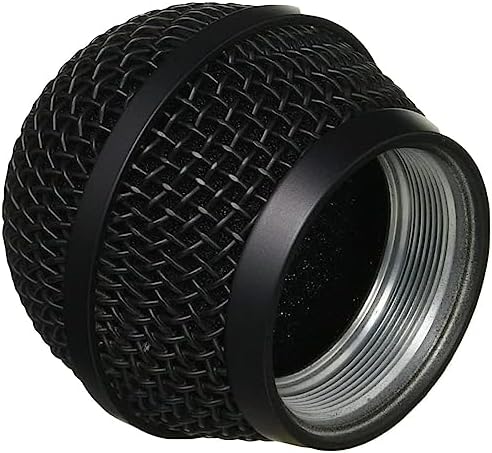 2 Pack Microphone Replacement Grille, Fits for Shure PG48, PG58, PGX2, BLX288, PG24 Mic Head Cover, Microphone Ball Head Mesh Grill Black image 3