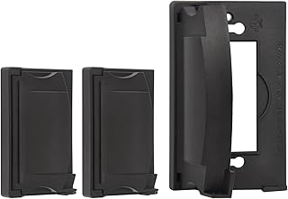 BESTTEN 3 Pack Outdoor Outlet Wall Plate Cover for GFCI and Decorator Receptacle, Weatherproof, Vertical/Horizontal Auto-Closing Lid, H4.65" x W2.87" x D0.71", Black