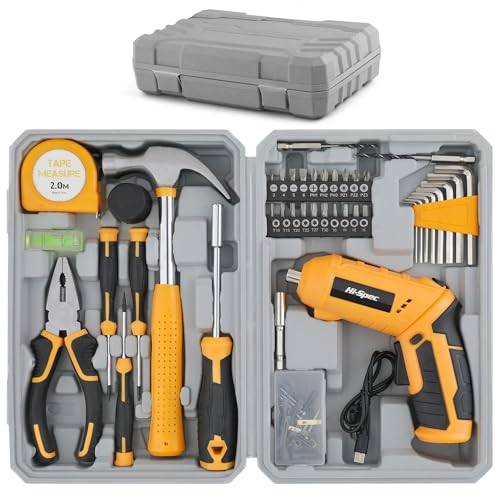Hi-Spec 42pc 4V USB Electric Power Driver & Household Tool Kit