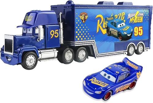 S 2 3 Hauler Mack Truck Blue No.95 & Speed 2pcs Vehicles Jac