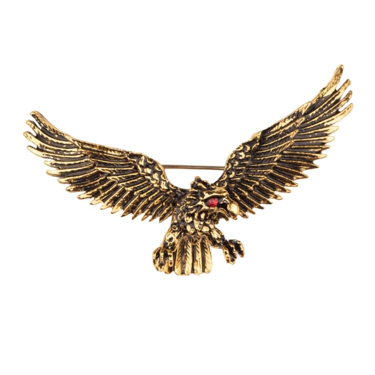 the tie hub Golden Winged Eagle Lapel Pin For Men-picture-52