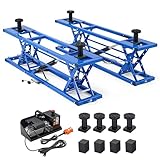 Orion Motor Tech Portable Car Lift with 7000lb Capacity, Heavy-Duty Adjustable Car Jack (26.8 in Max Height) for Sedan, Pickup Truck & SUV with Auto Lock Extension Plates